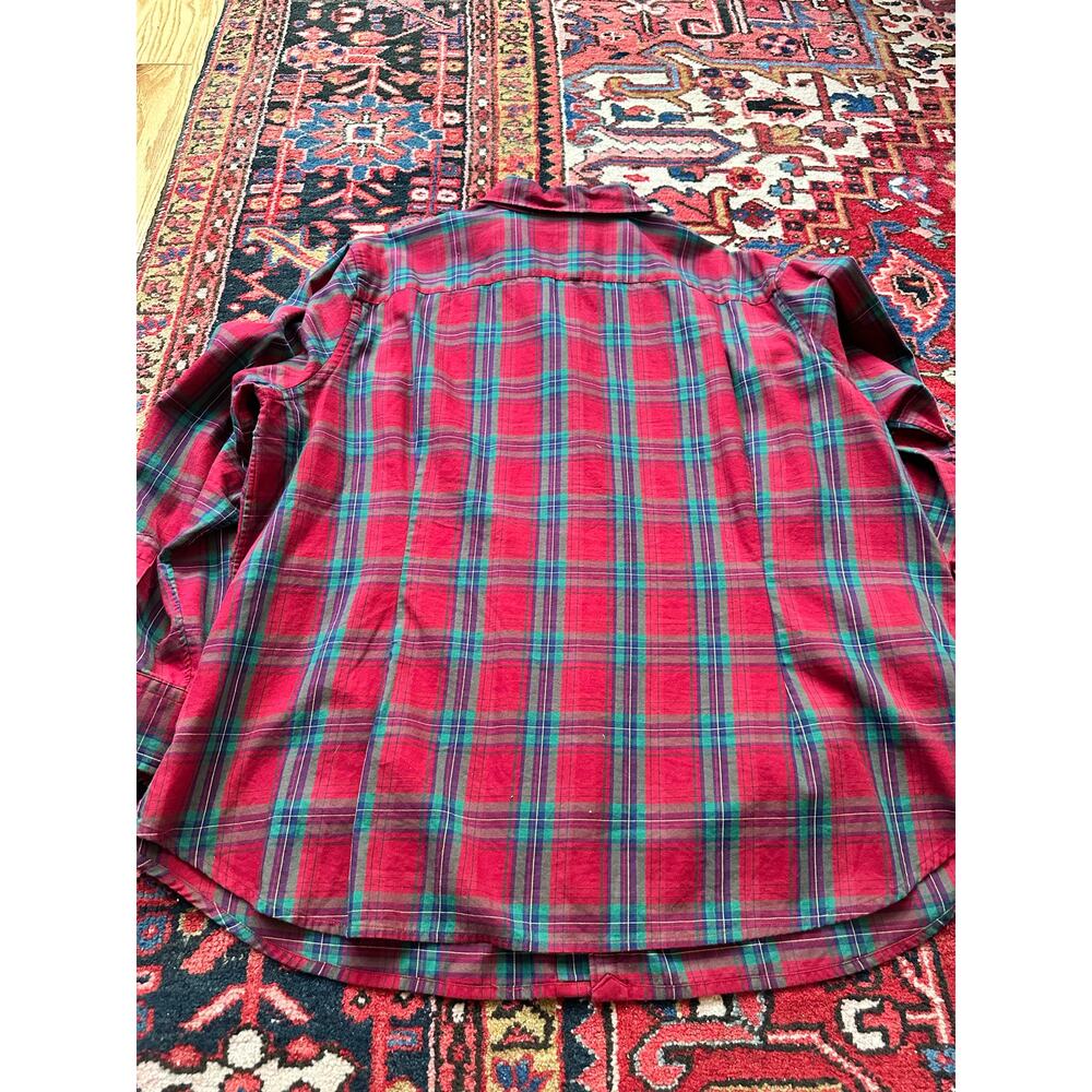Chaps Ralph Lauren Women’s Button Down Holiday Plaid Shirt Size 3XL - Picture 7 of 7